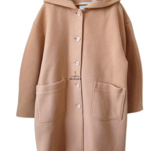 Manteau long avec capuche laine American Vintage Baz17CH23 BAZYBAY M L noisette Neuf 