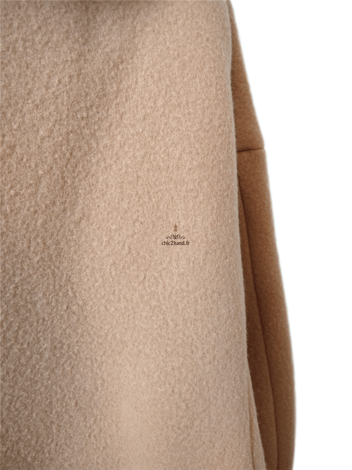 Manteau long avec capuche laine American Vintage Baz17CH23 BAZYBAY M L noisette Neuf – Image 5