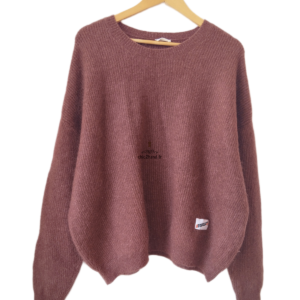 Pull oversize laine alpaga American Vintage vito18a VITOW marron rouilles M L NEUF