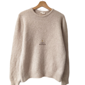 Pull laine 68% laine kid mohair American Vintage zabi256 beige laine M Neuf