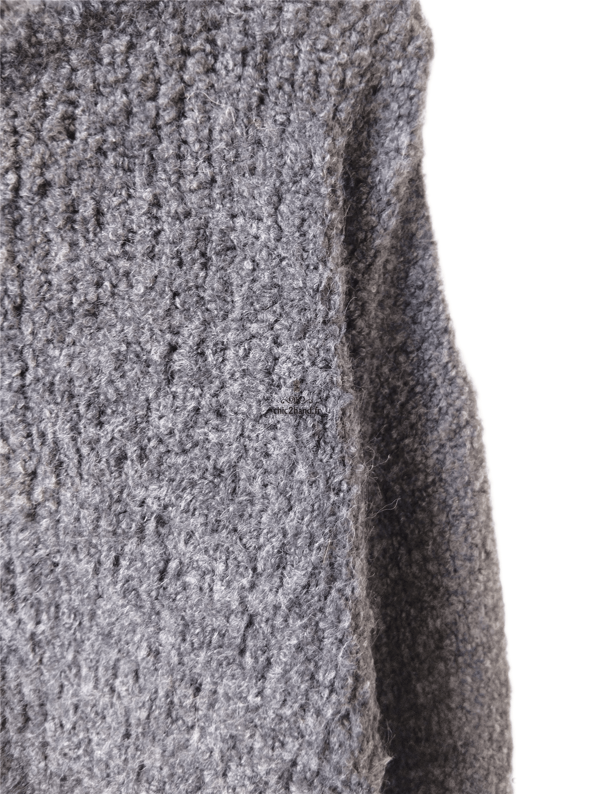 Pull oversize laine alpaga American Vintage ZOL18A noir gris foncé M L NEUF – Image 5