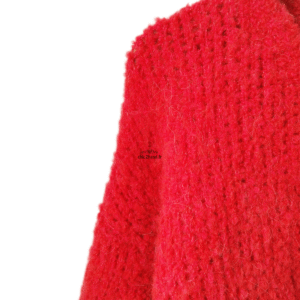 Pull oversize laine alpaga American Vintage ZOL18A rouge M L NEUF