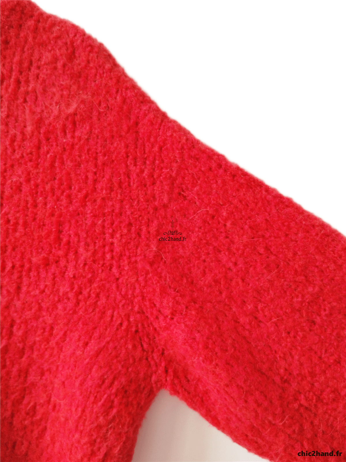 Pull oversize laine alpaga American Vintage ZOL18A rouge M L NEUF – Image 5