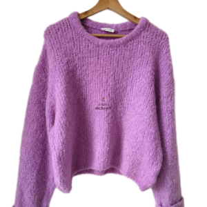 Pull oversize laine alpaga American Vintage ZOL18A violet lilas M L neuf