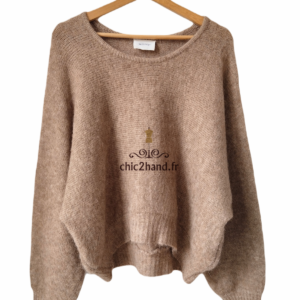 Pull oversize laine American Vintage east18E east marron noisette XS S NEUF