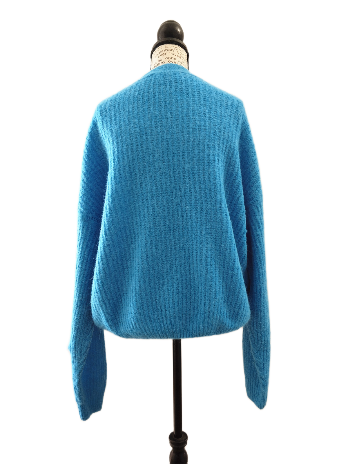 Pull oversize laine alpaga American Vintage EAST18F east bleu L TBE – Image 2