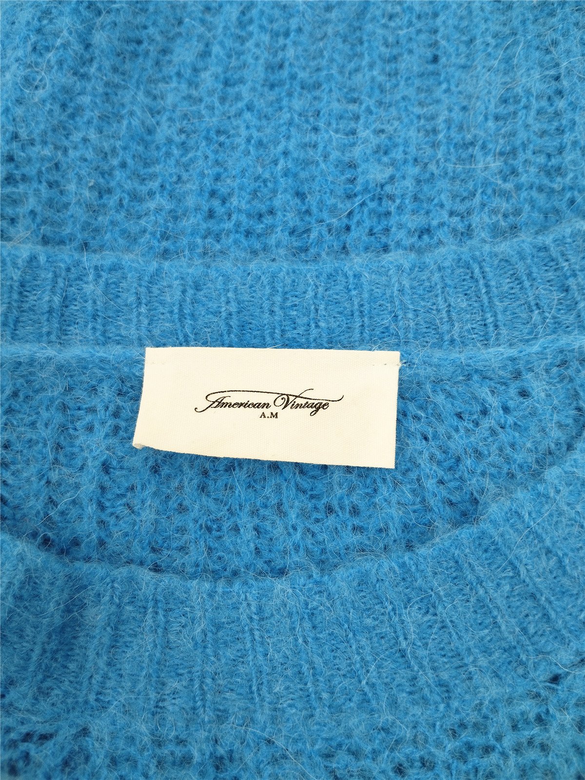 Pull oversize laine alpaga American Vintage EAST18F east bleu L TBE – Image 10