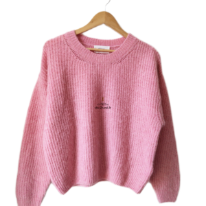 Pull oversize laine alpaga American Vintage EAST18F rose S east TBE