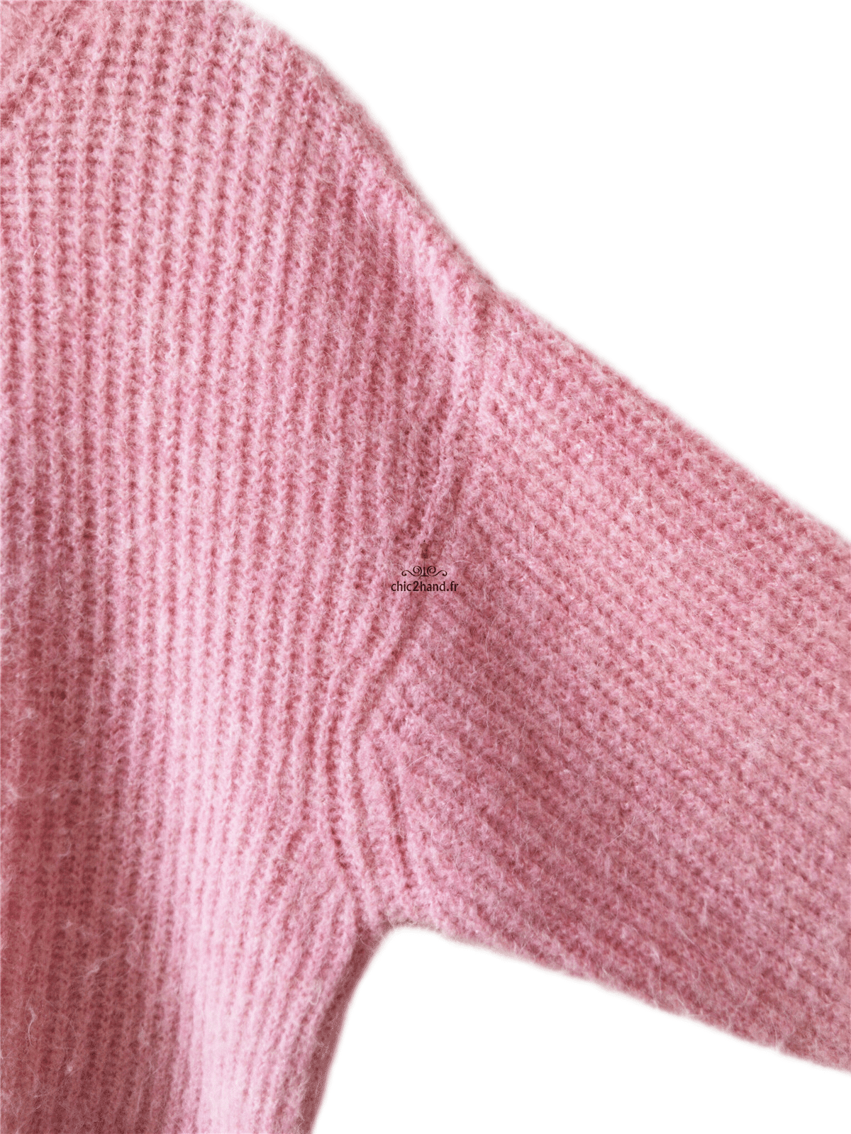 Pull oversize laine alpaga American Vintage EAST18F rose S east TBE – Image 5