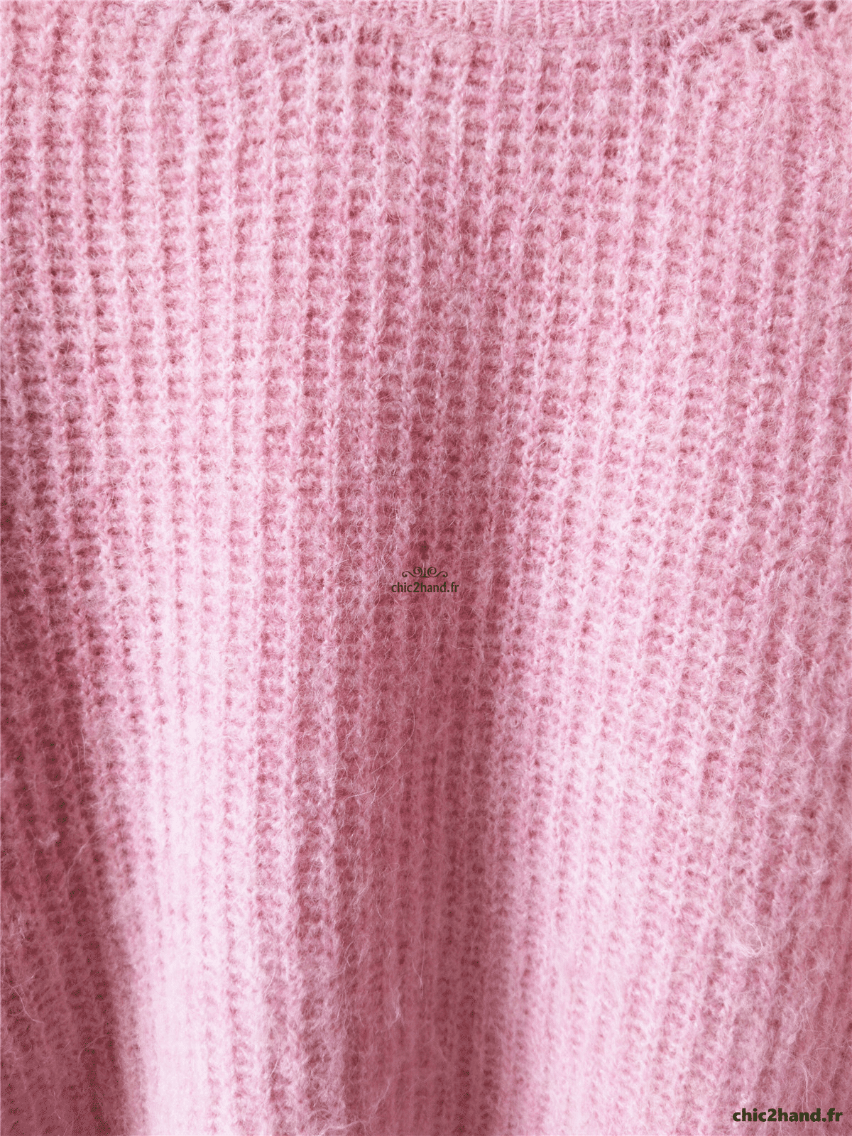 Pull oversize laine alpaga American Vintage EAST18F rose S east TBE – Image 6
