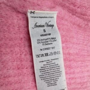 Pull oversize laine alpaga American Vintage EAST18F rose S east TBE