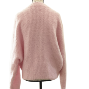 Pull oversize 52% alpaga American Vintage fou18A foubay rose XS S NEUF