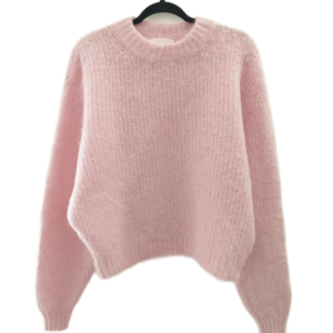 Pull oversize 52% alpaga American Vintage fou18A foubay rose XS S NEUF