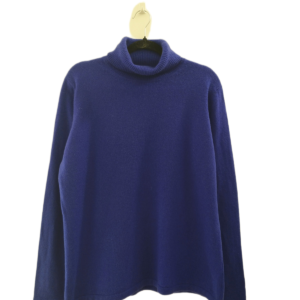 Pull doudou 100% cachemire col montant Gap L violet NEUF