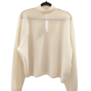 Pull col montant & Other stories laine alpaga blanc M neuf avec étiquettes