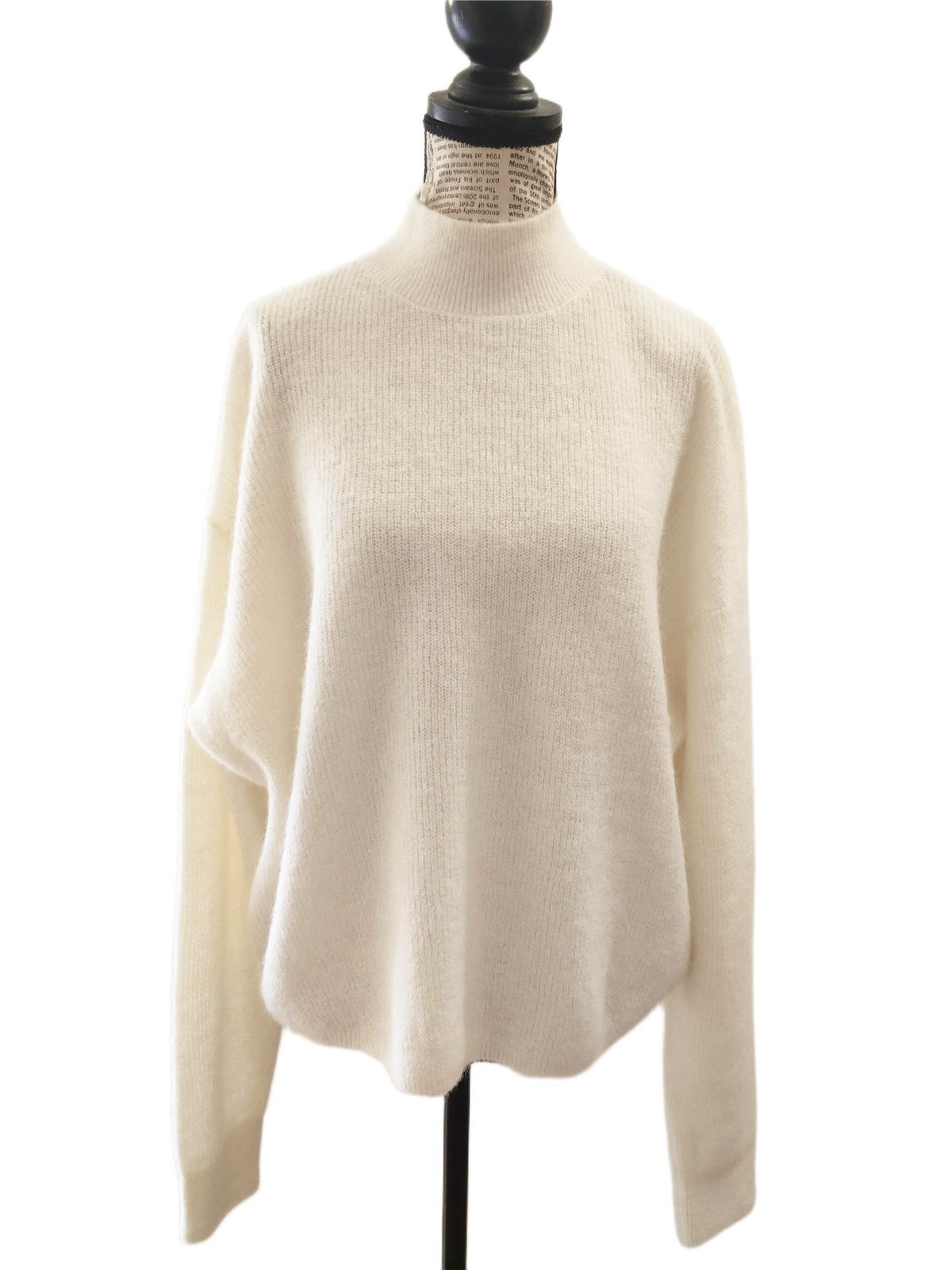 Pull col montant & Other stories laine alpaga blanc M neuf avec étiquettes – Image 2
