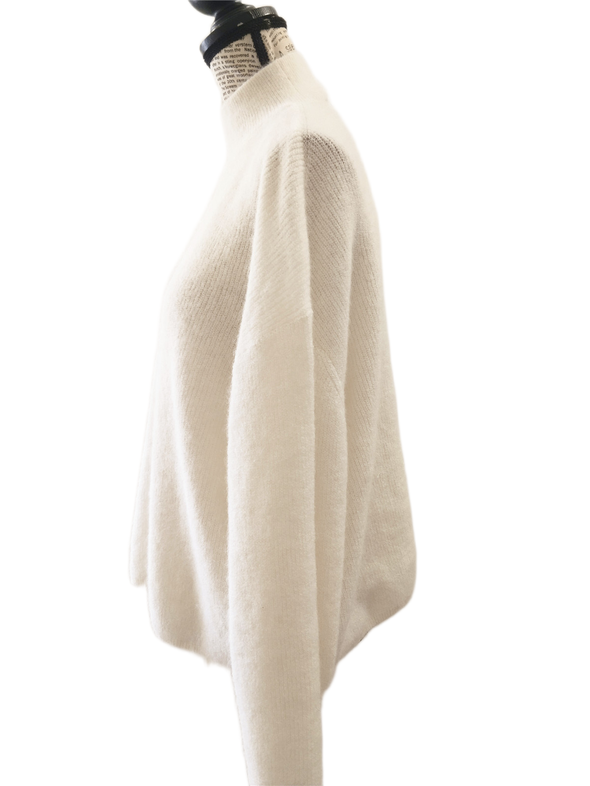 Pull col montant & Other stories laine alpaga blanc M neuf avec étiquettes – Image 3