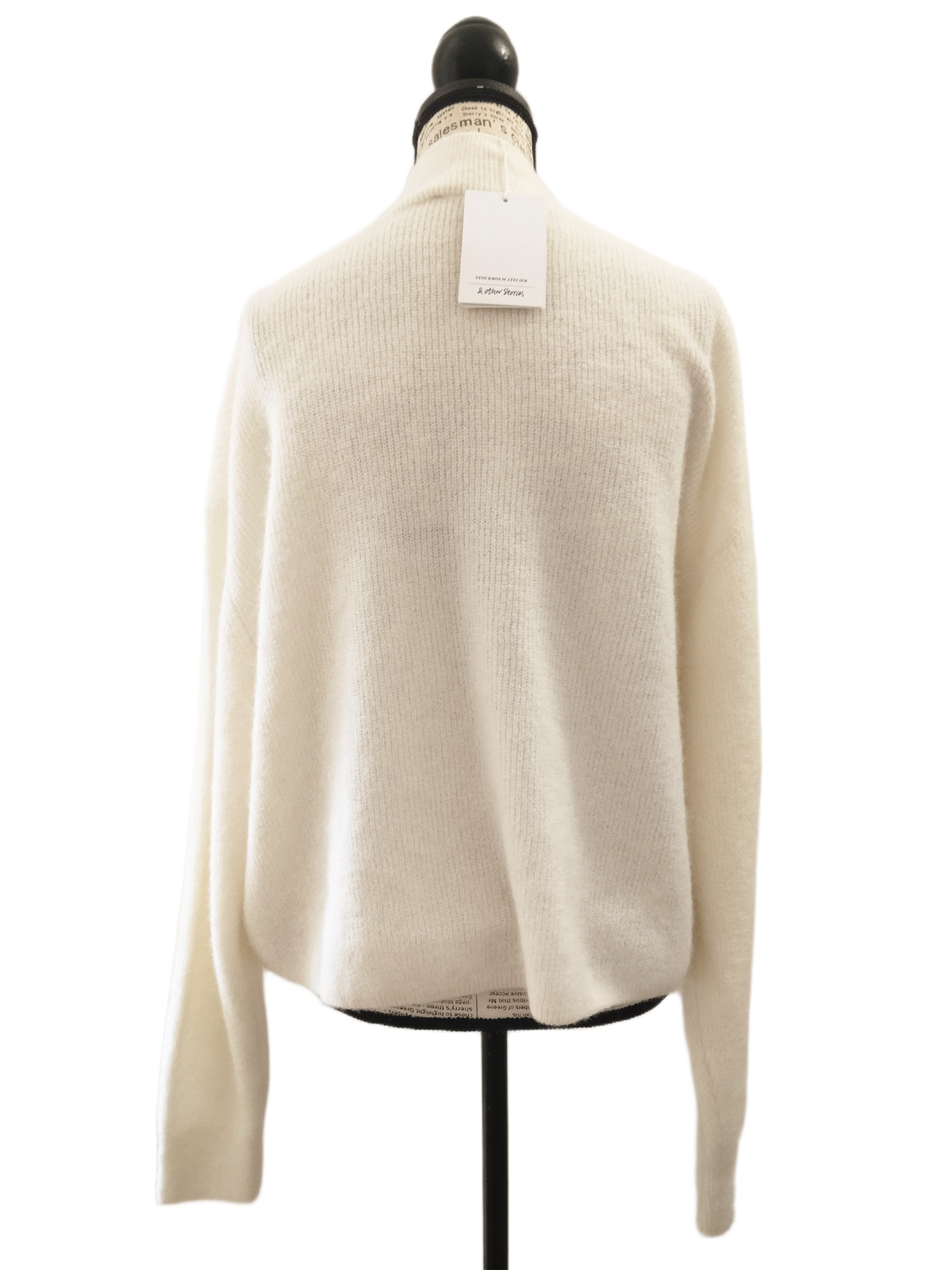 Pull col montant & Other stories laine alpaga blanc M neuf avec étiquettes – Image 4