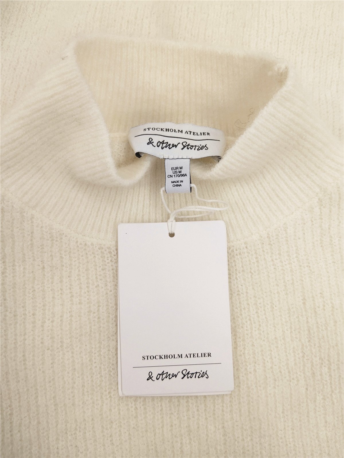 Pull col montant & Other stories laine alpaga blanc M neuf avec étiquettes – Image 10