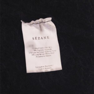 Pull épais 61a% laine kid mohair Sézane S noir NEUF