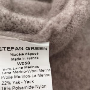 Gilet oversize doudou long ouvert laine Stefan Green T1 gris TBE