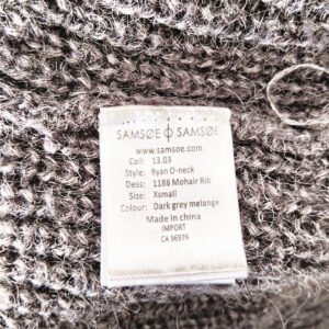Pull mohair gris Samsoe Samsoe oversize gris XS TBE