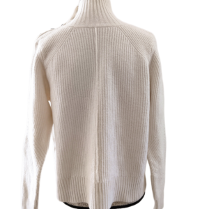 Pull col montant doudou laine The Kooples T1 blanc excellent état