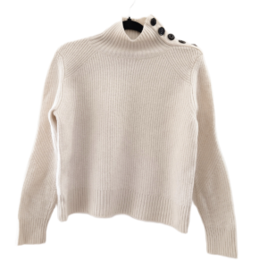 Pull col montant doudou laine The Kooples T1 blanc excellent état