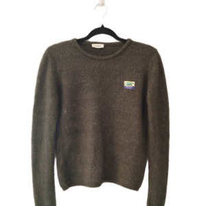 Pull oversize laine alpaga American Vintage vito18g VITOW vert kaki S NEUF