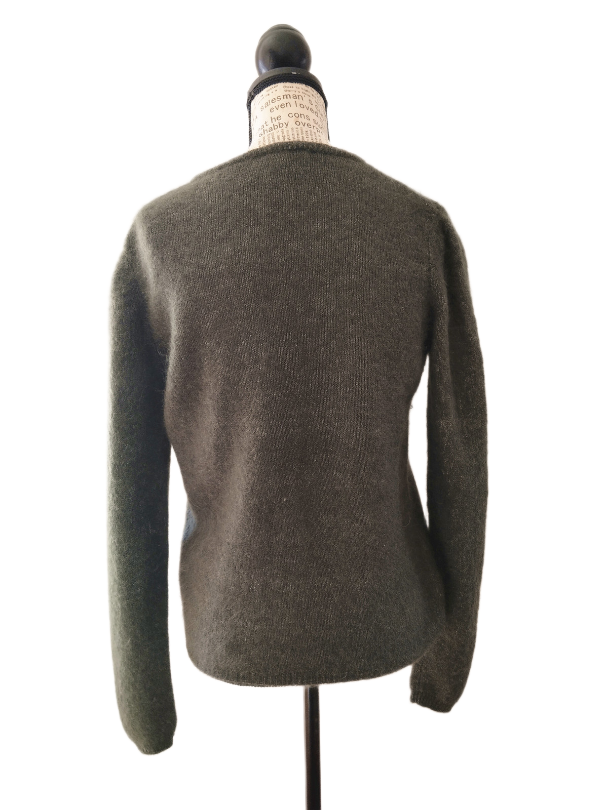 Pull oversize laine alpaga American Vintage vito18g VITOW vert kaki S NEUF – Image 7